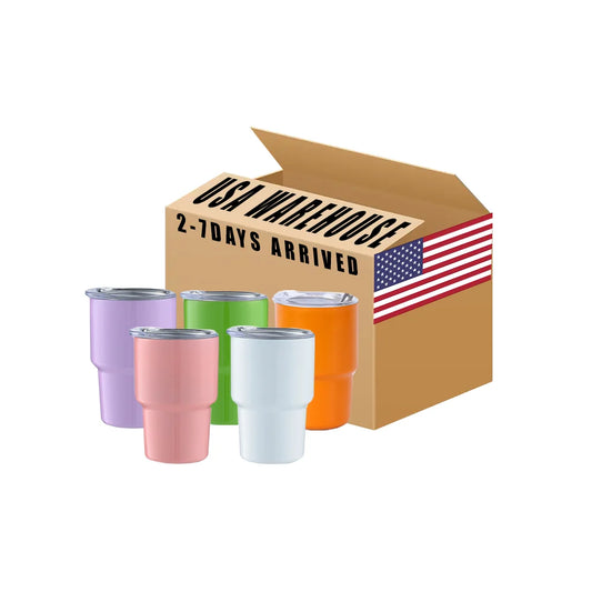 3oz Mini Tumbler Sublimation Shot Glass with Lid Metal Tumbler with Straw Lid Mini Tumbler Shot Glass