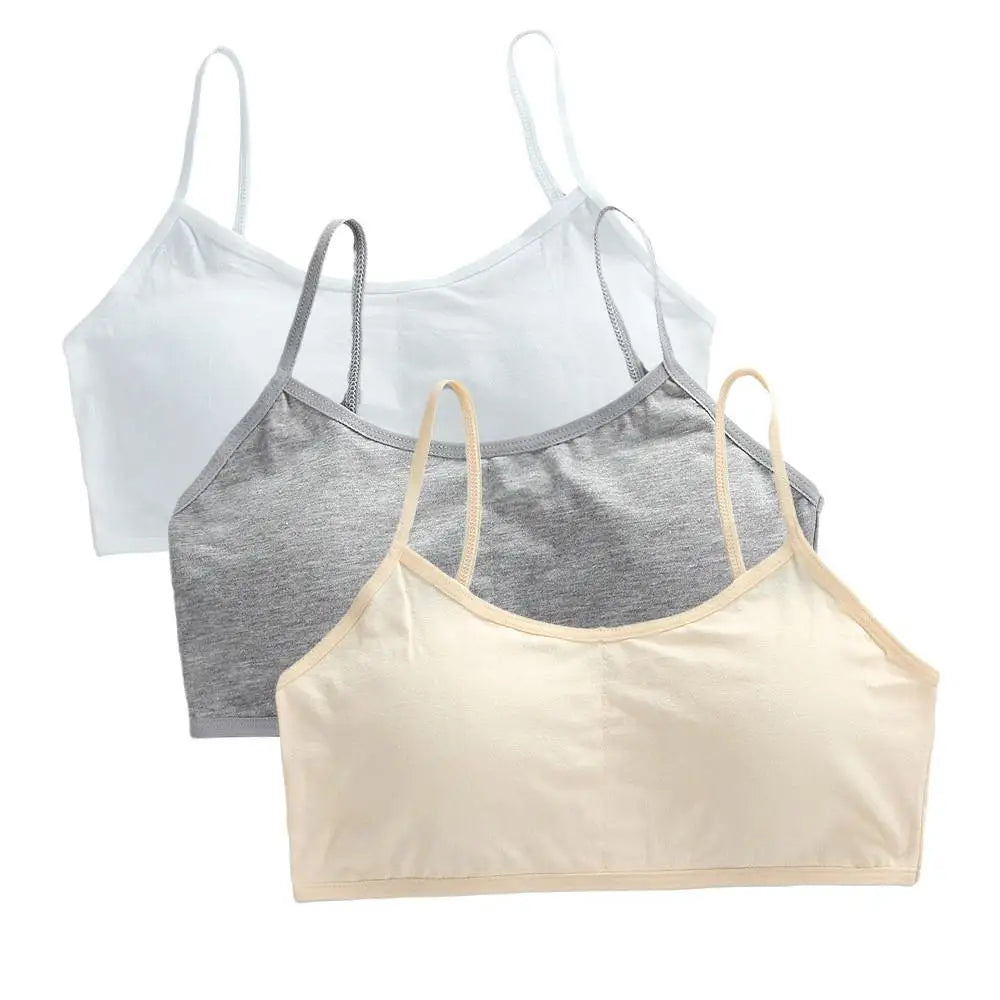3-Pack Soft Cotton Training Bra – Wireless, Seamless & Comfortable