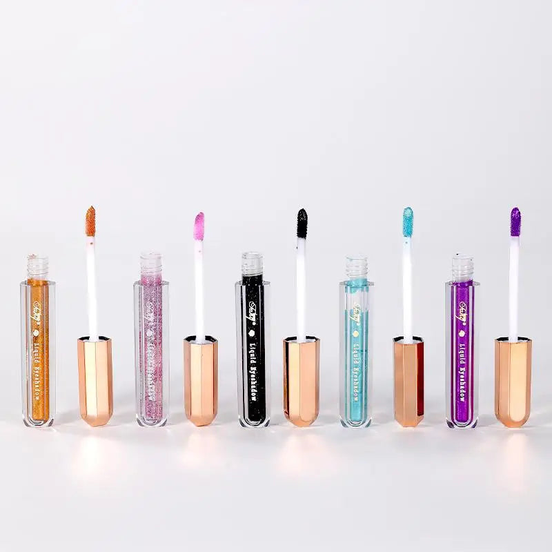 5-Piece Liquid Eyeshadow & Liner Set – High-Shine, Long-Lasting Metallic Colors