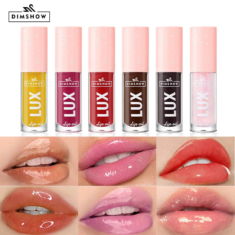 DIMSHOW 6-Color Lip Gloss Set -High-Shine Hydrating Lip Glaze, Glossy Finish for Daily & Party Makeup