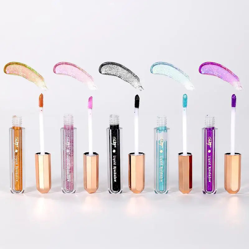 5-Piece Liquid Eyeshadow & Liner Set – High-Shine, Long-Lasting Metallic Colors