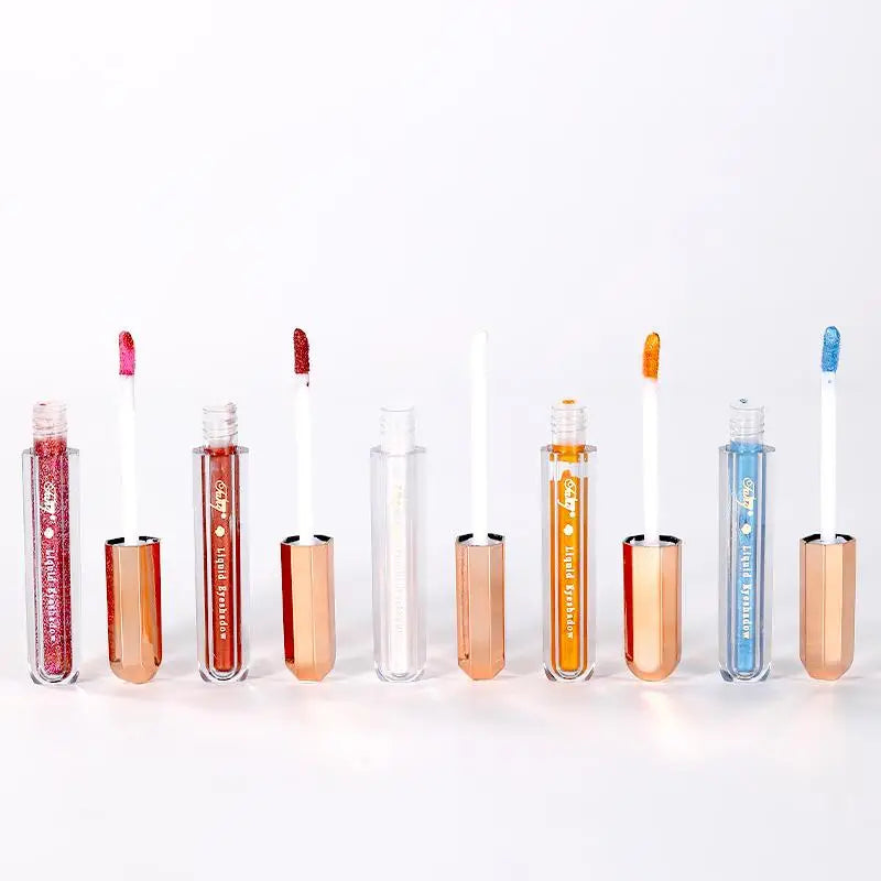 5-Piece Liquid Eyeshadow & Liner Set – High-Shine, Long-Lasting Metallic Colors