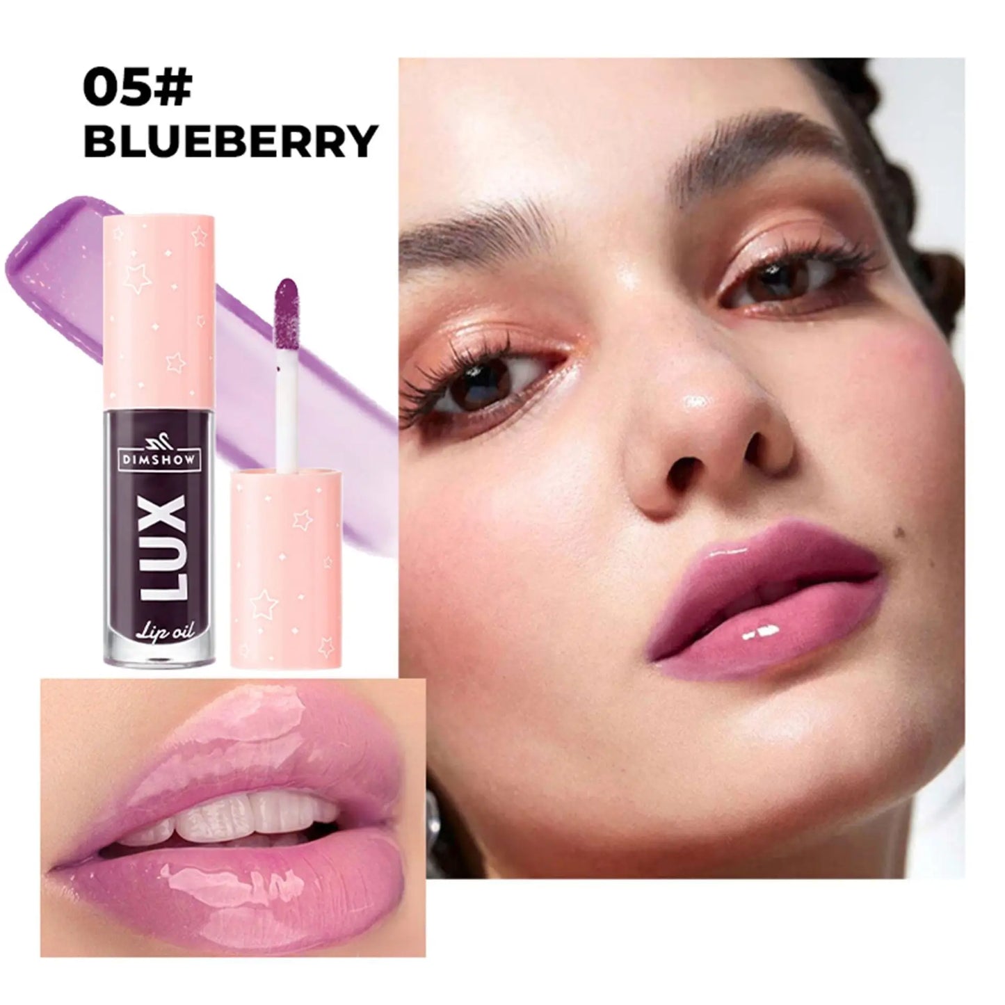 DIMSHOW 6-Color Lip Gloss Set -High-Shine Hydrating Lip Glaze, Glossy Finish for Daily & Party Makeup