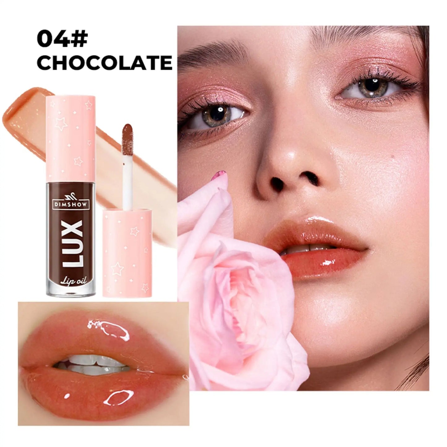 DIMSHOW 6-Color Lip Gloss Set -High-Shine Hydrating Lip Glaze, Glossy Finish for Daily & Party Makeup