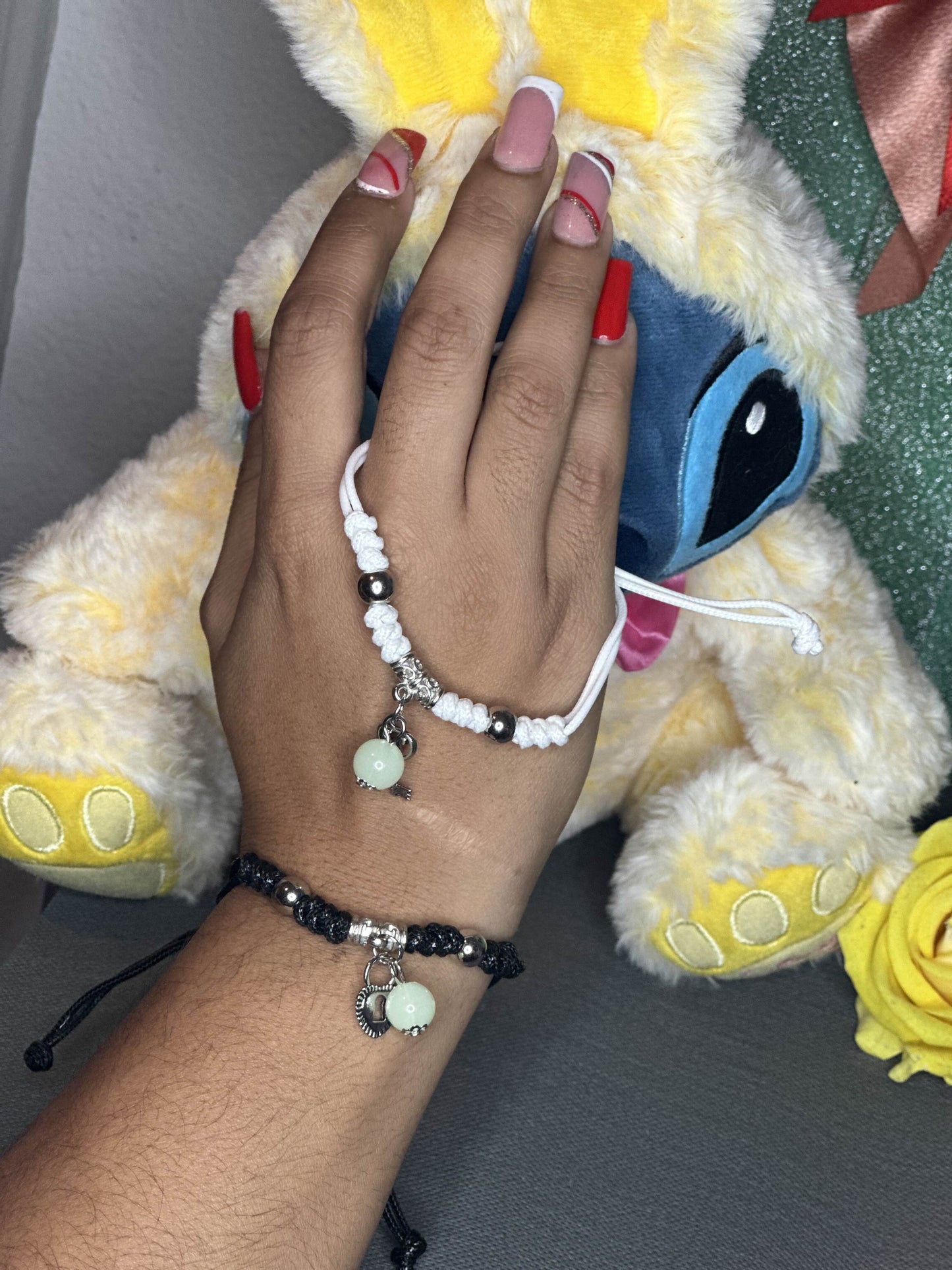 Glow-in-the-Dark Couple Bracelet ✨ | Adjustable Luminous Charm | Perfect Gift