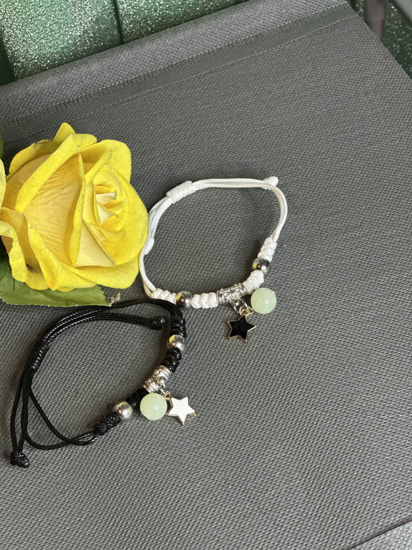 Glow-in-the-Dark Couple Bracelet ✨ | Adjustable Luminous Charm | Perfect Gift