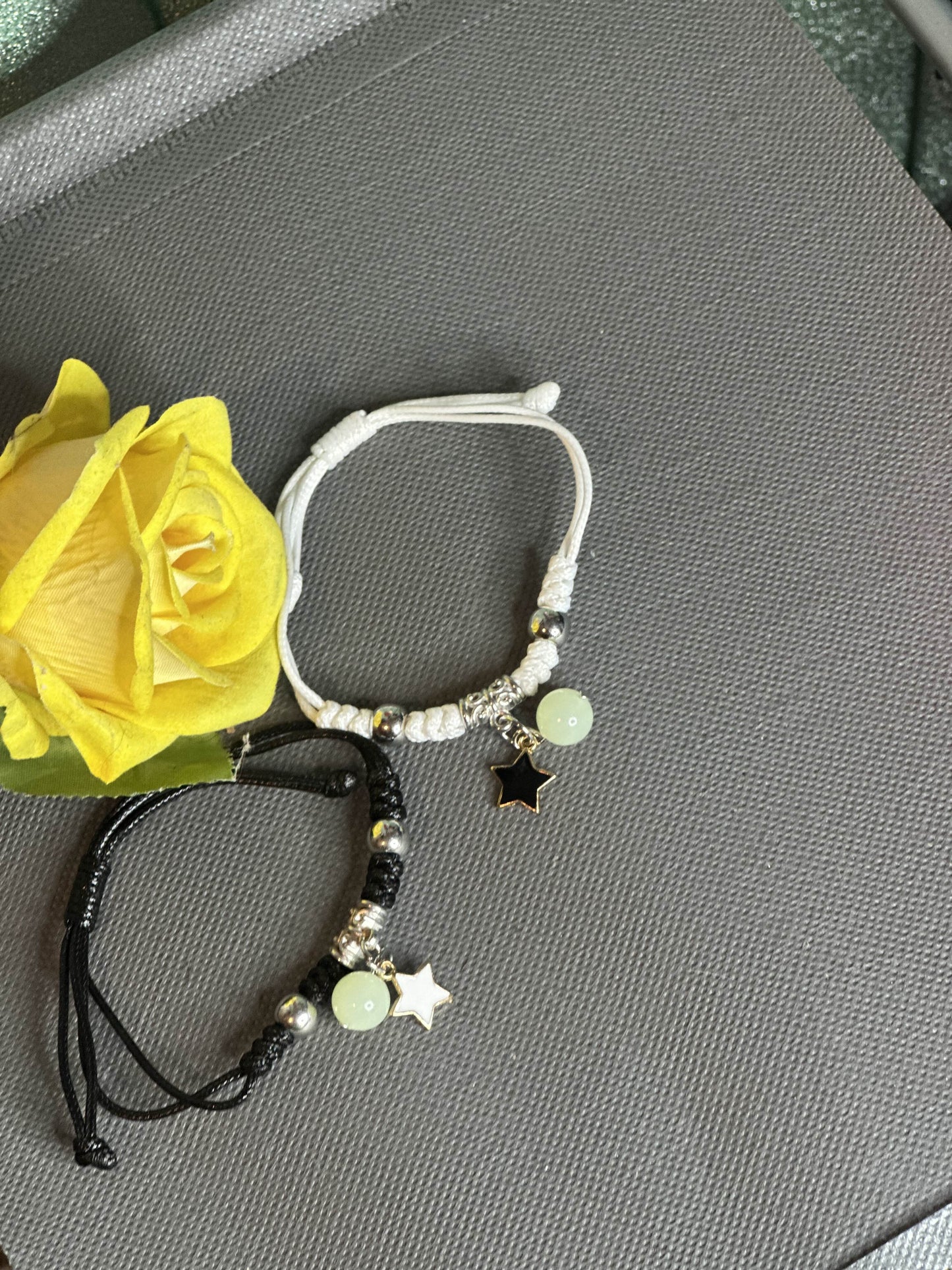 Glow-in-the-Dark Couple Bracelet ✨ | Adjustable Luminous Charm | Perfect Gift