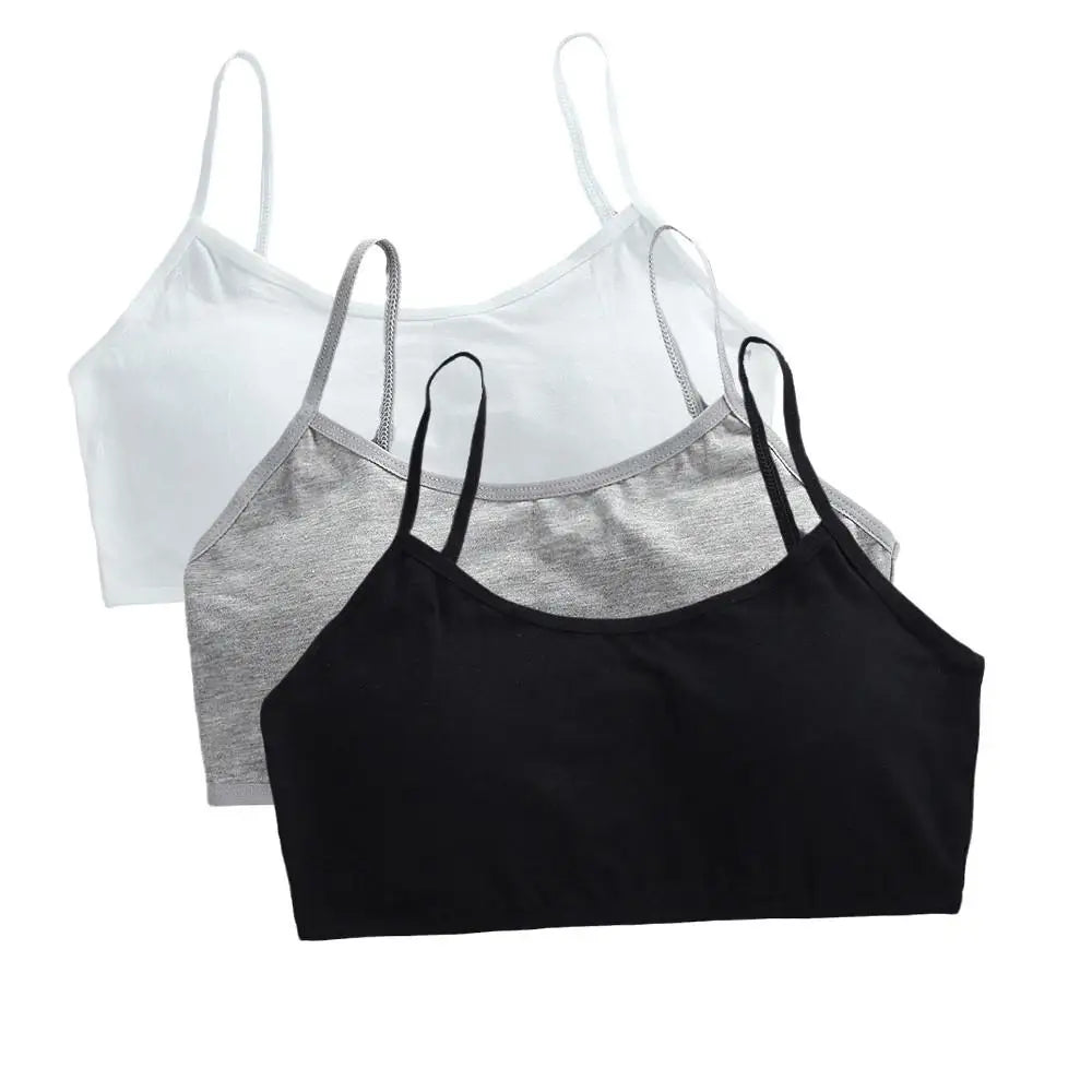 3-Pack Soft Cotton Training Bra – Wireless, Seamless & Comfortable