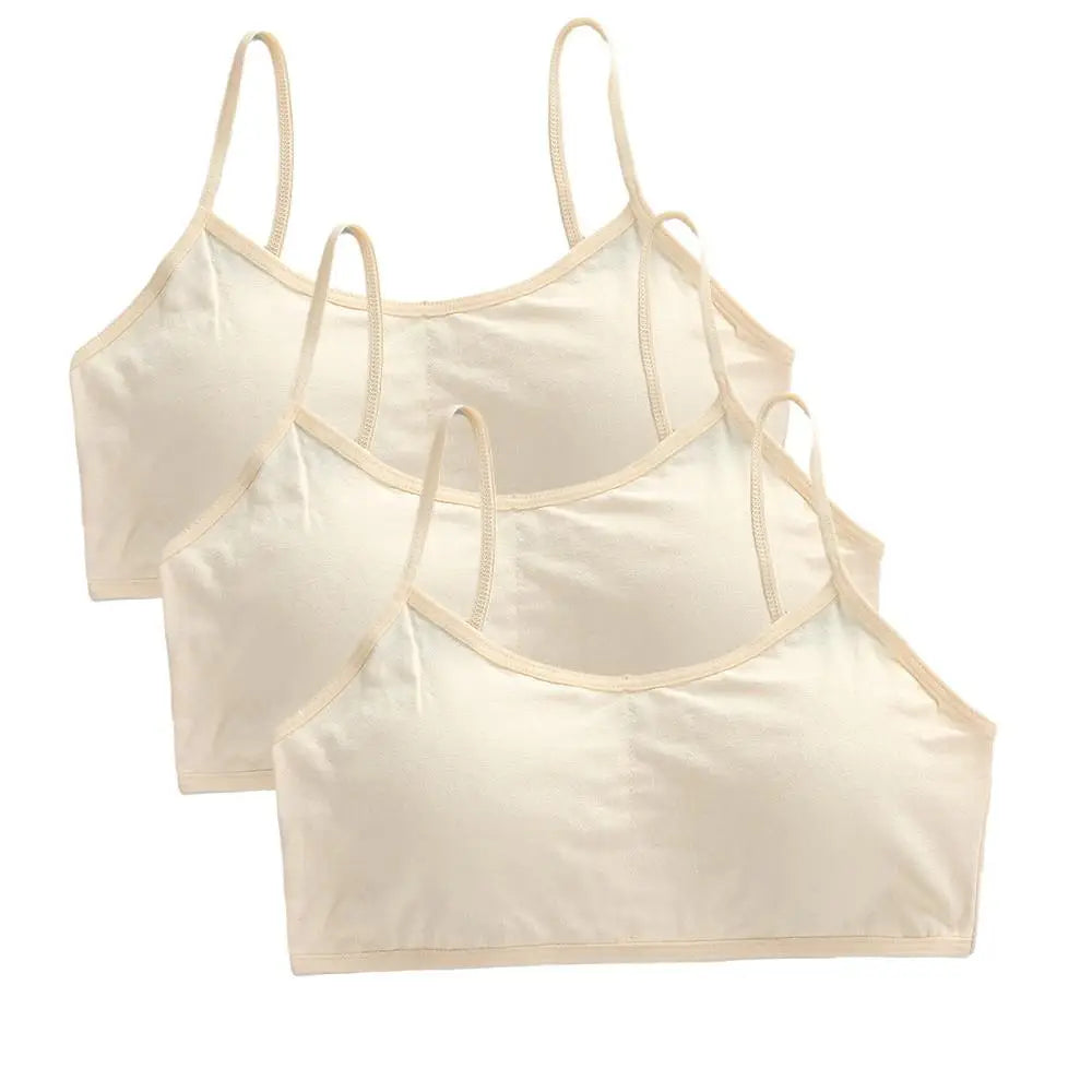 3-Pack Soft Cotton Training Bra – Wireless, Seamless & Comfortable