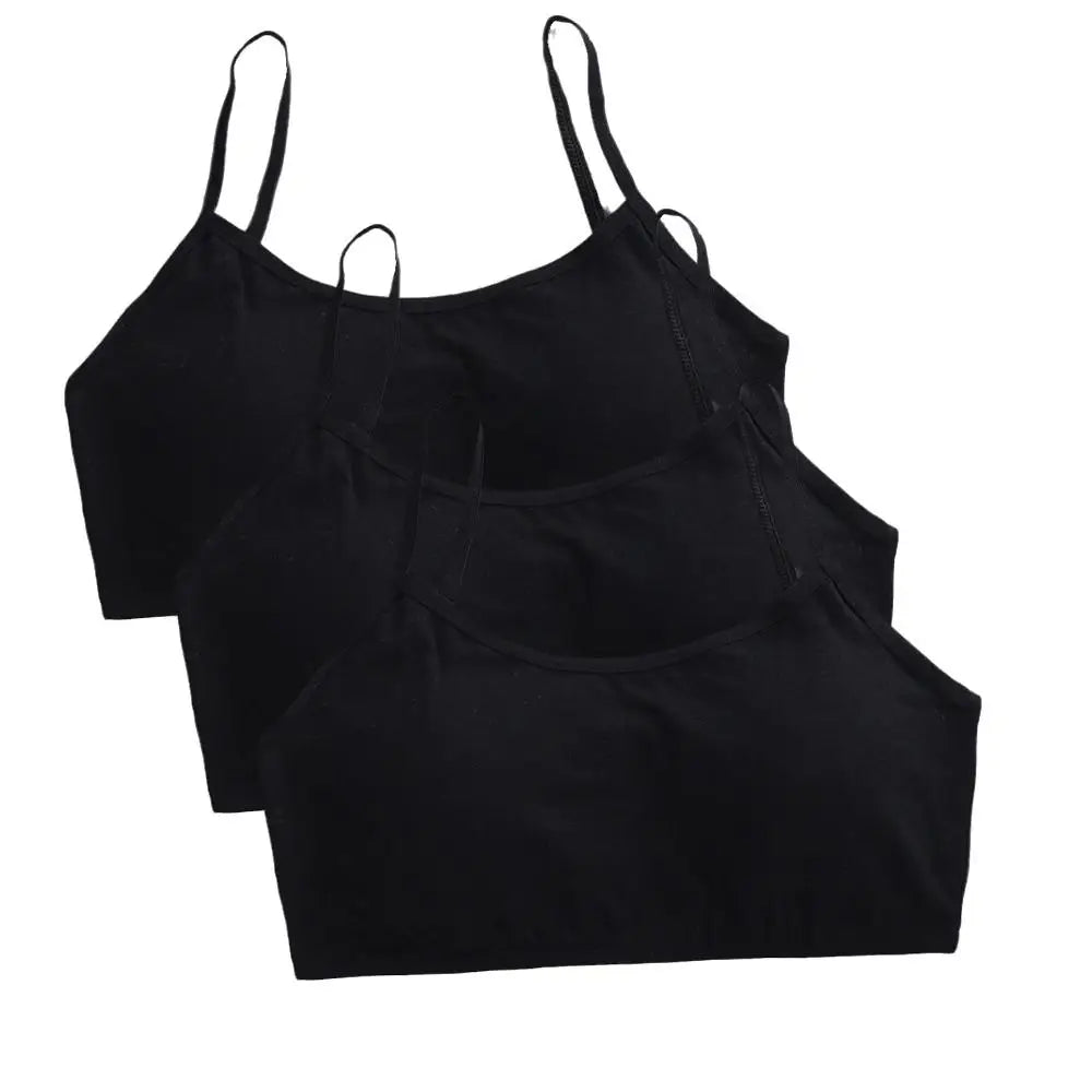 3-Pack Soft Cotton Training Bra – Wireless, Seamless & Comfortable