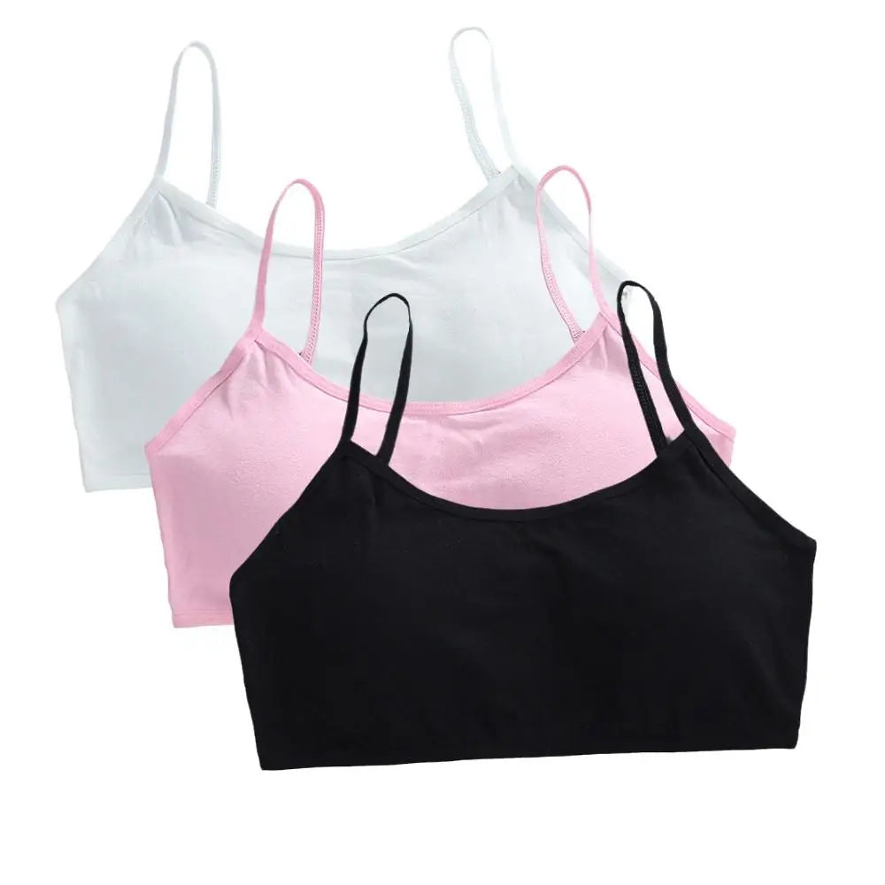 3-Pack Soft Cotton Training Bra – Wireless, Seamless & Comfortable