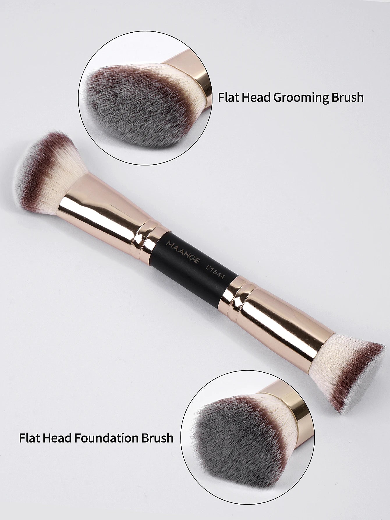 4-Piece Professional Dual-Ended Makeup Brush Set with Travel Case”