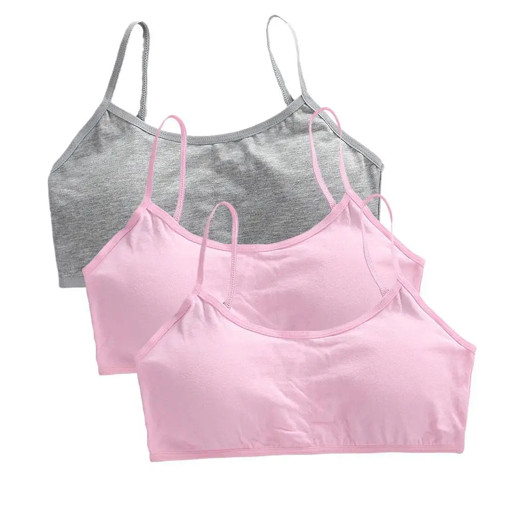 3-Pack Soft Cotton Training Bra – Wireless, Seamless & Comfortable