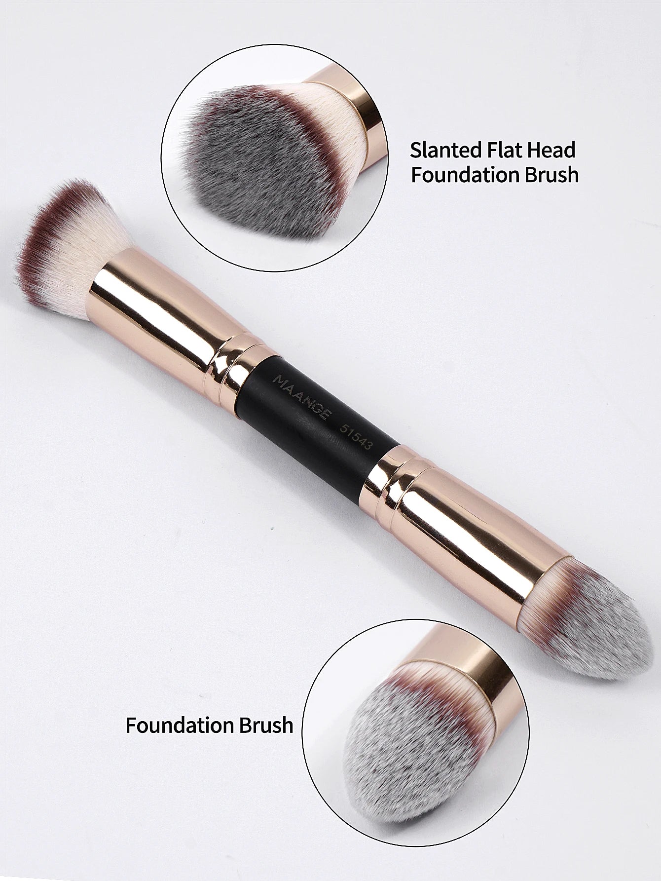 4-Piece Professional Dual-Ended Makeup Brush Set with Travel Case”