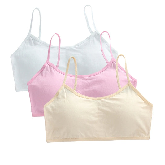 3-Pack Soft Cotton Training Bra – Wireless, Seamless & Comfortable